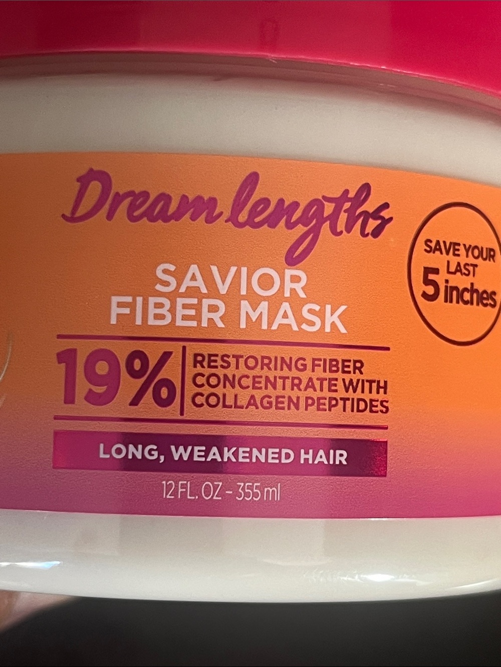 L'Oréal Elvive Savior Fiber Mask in Hot Pink & Orange Jar - Picture 2 of 3
